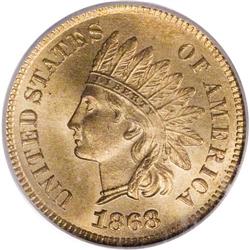 1868 1C MS66 Red PCGS. Ex: Walsh Collection. Snow-8. F