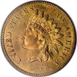 1877 1C MS65 Red PCGS. Although the 1909-S Indian cent