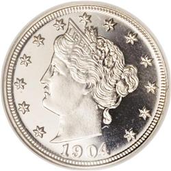 1904 5C PR67 Cameo NGC. 1904 nickels with a Cameo fini