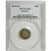 Image 3 : 1874-CC 10C Arrows Good 6 PCGS. Although it is noticea