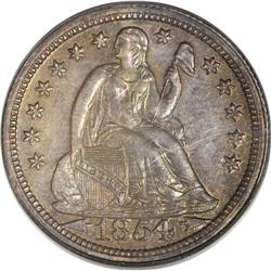 1854 10C Arrows PR64 PCGS. According to Walter Breen''