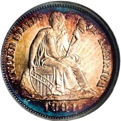 1891 10C PR68 S Cameo NGC. The grade says it all: Thi