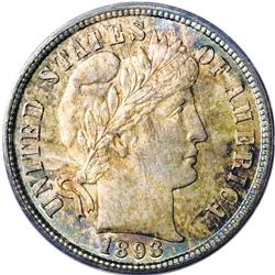 1893-S 10C MS67 PCGS. The 1892-S and 1893-S are perenn