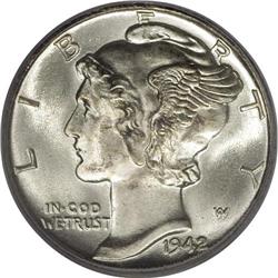 1942/1-D 10C MS66 Full Bands PCGS. FS-010.8. Details o