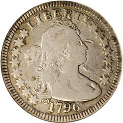 1796 25C --Scratched, Cleaned--ANACS. Fine 12 Details.