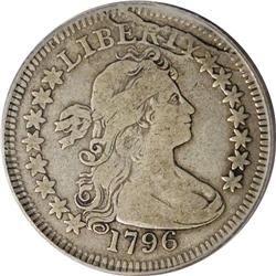 1796 25C Fine 15 PCGS. High 6. B-2, R.3. Die State II