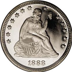 1888 25C PR67 Deep Cameo PCGS. In 1888, quarters were