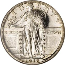 1918-S 25C MS66 Full Head NGC. The fourth edition of C