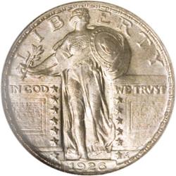 1926 25C MS67 Full Head NGC. With a sizeable original