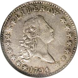 1794 50C AU50 NGC. O-105a, R.5. The attachment of star
