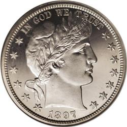 1897 50C PR67 Ultra Cameo NGC. By 1897, proof mintages