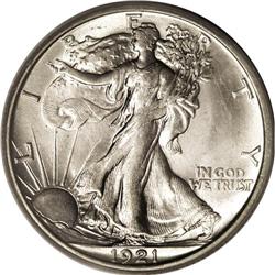 1921-D 50C MS63 PCGS. The 1921-D, with a production of