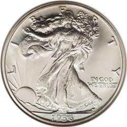 1936 50C PR67 NGC. The 1936 proof half dollar, with a