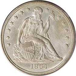 1864 S$1 MS65 PCGS. The 1864 is widely recognized as a