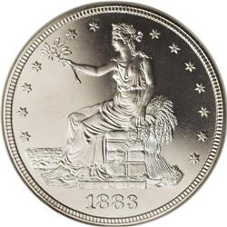 1883 T$1 PR67 Cameo PCGS. Although this Superb proof i