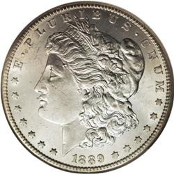 1889-CC S$1 MS61 NGC. Strictly a Mint State coin, with