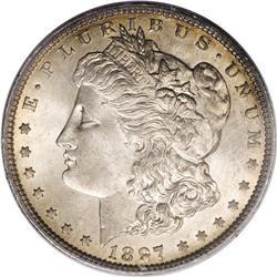 1897-O S$1 MS64 PCGS. Light golden highlights envelop