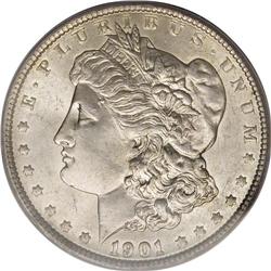 1901 S$1 MS63 PCGS. Although the 1894 dollar had a low