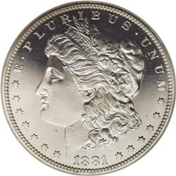 1881 S$1 PR68 Cameo NGC. Every individual design detai