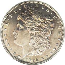 1895 S$1 PR55--Polished--ANACS. AU55 Details. Q. David