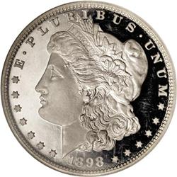 1898 S$1 PR66 Ultra Cameo NGC. The remarkable contrast