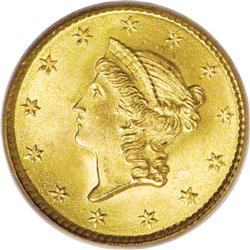 1853 G$1 MS67 PCGS. The design elements are remarkably