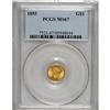 Image 3 : 1853 G$1 MS67 PCGS. The design elements are remarkably