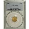 Image 3 : 1855 G$1 MS64 PCGS. A Choice Mint State example of thi