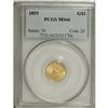 Image 3 : 1855 G$1 MS66 PCGS. Diminutive yet precious, the gold