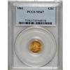 Image 3 : 1861 G$1 MS67 PCGS. Coined at the beginning of the Civ