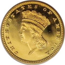 1862 G$1 PR65 Deep Cameo PCGS. Just 35 proof dollars w