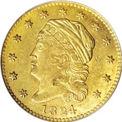 1824/1 $2 1/2 MS61 PCGS. Breen-6127, BD-1, R.5. Like m