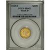 Image 3 : 1843-D $2 1/2 Small D MS62 PCGS. Variety 4-D. Major va