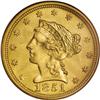 Image 1 : 1851-O $2 1/2 MS64 PCGS. Breen-6214. Doubled Date. The