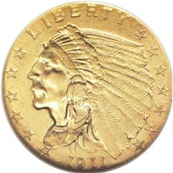 1911-D $2 1/2 MS61 NGC. The 1911-D quarter eagle, with