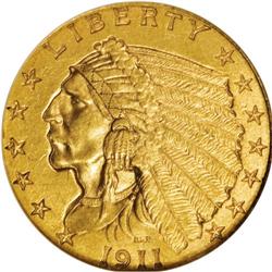 1911-D $2 1/2 MS62 NGC. The mintmark is remarkably bol