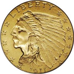 1911-D $2 1/2 MS62 PCGS. This piece is sharply struck