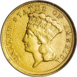 1854-D $3 --Obverse Repaired, Improperly Cleaned--NCS.