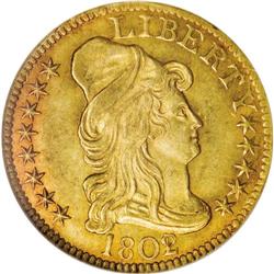 1802/1 $5 MS64 NGC. Breen-6440, BD-8, R.4. The 1802/1