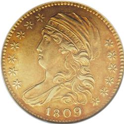 1809/8 $5 MS61 NGC. Breen-6458, BD-1, High R.3. All of
