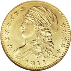 1811 $5 Small 5 MS65 NGC. Breen-6464, BD-2, R.3. As a