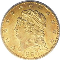 1820 $5 Square 2 MS63 PCGS. Breen-6476, BD-3, R.5. In