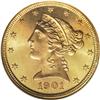 Image 1 : 1901 $5 MS67 NGC. This is a superlative Mint State Lib
