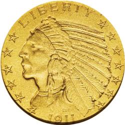 1911 $5 PR66 NGC. This is a finely grained Gem matte p