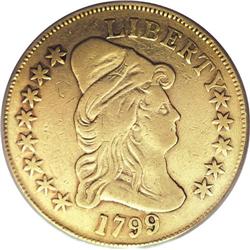 1799 $10 Large Stars Obverse VF25 PCGS. Breen-6841, Ta