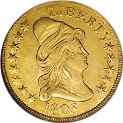 1803 $10 Small Stars Reverse MS61 NGC. Breen-6844, Tar