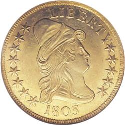 1803 $10 Small Stars Reverse MS63 NGC. Breen 1-D, Tara