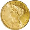 Image 1 : 1858 $10 MS64 PCGS. This is a classic rarity within th