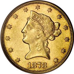 1878-CC $10 AU55 PCGS. Even though in 1878 our nation'