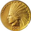 Image 1 : 1907 $10 Wire Rim MS62 PCGS. When Augustus Saint-Gaude